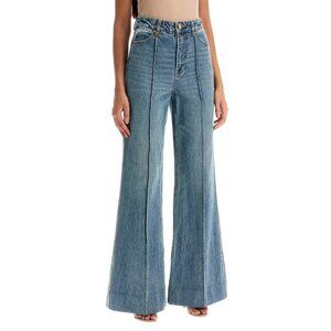 Zimmermann Wide Leg Jeans in Light Blue, size 26